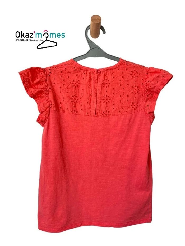 T-shirt corail à broderie anglaise - Vertbaudet 12 ans (152cm) - photo numéro 3