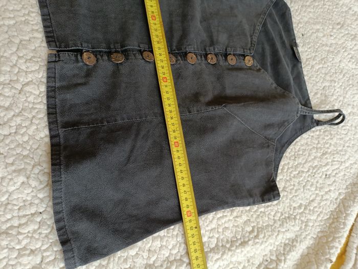 Débardeur noir en jean à boutons 100% rayon – style vintage décontracté - photo numéro 6