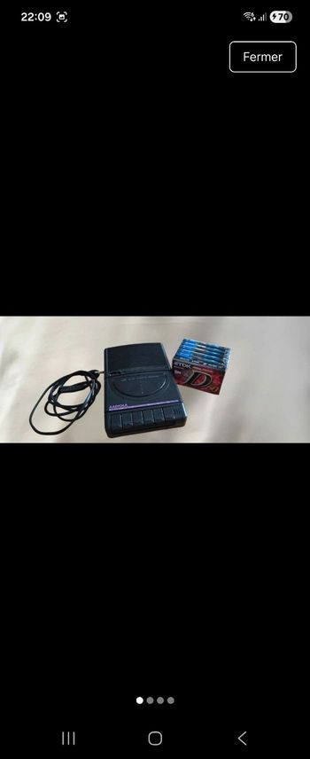 Magnétophone Radiola + 6 cassettes vierges + cassette Michel Sardou
