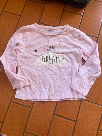T shirt rose manches longues