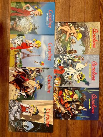 Lot de 7 livres Caroline albums Pierre Probst collection anciens années 90 Hachette