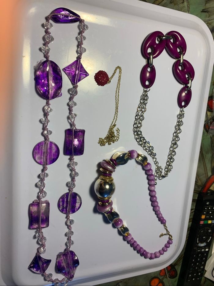 Gros lot bijoux violets ( voir descriptif) - photo numéro 7