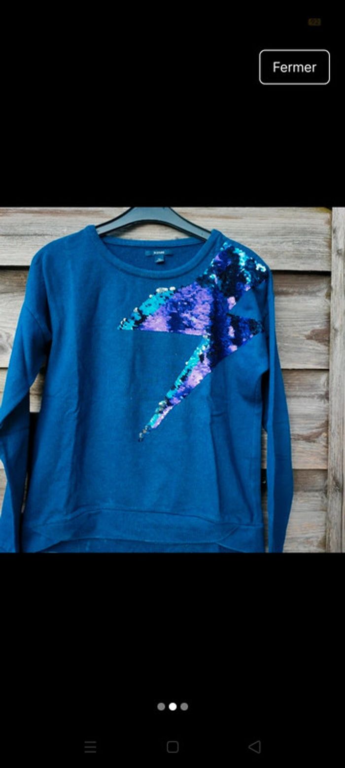 Sweat fille 12 ans sequins