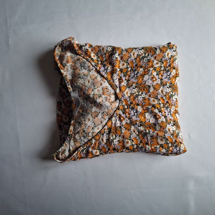 Blouse bohème fleurie multicolore – manches longues, col en V – Taille S/M - Only - photo numéro 3