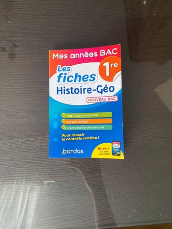 Fiches d’histoire-géographie pour 1ère