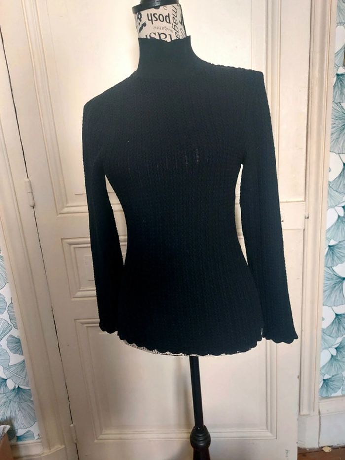 Pull noir maille fine Sézane 38 - photo numéro 3