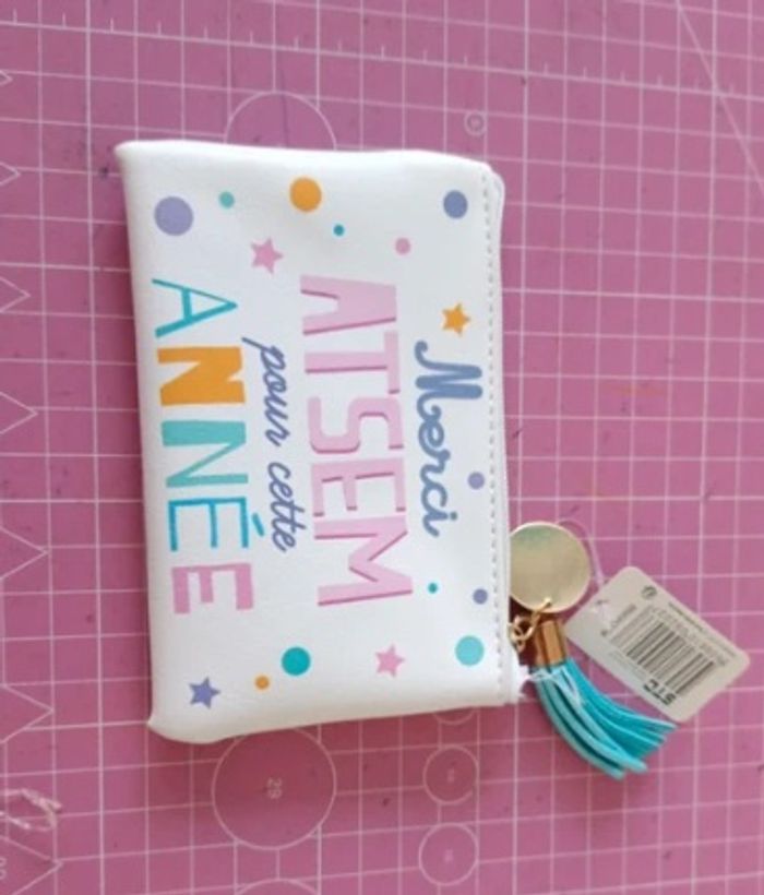 Porte monnaie ATSEM cadeau fin année