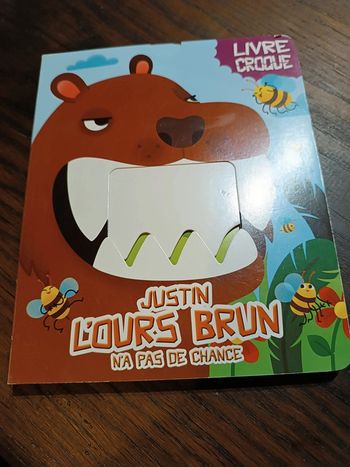 Livre croque Justin l'ours brun