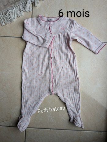 Pyjama petit bateau rose 6 mois