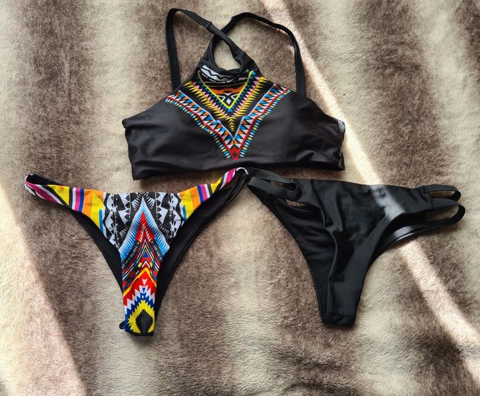 Tankini 3 pièces aztèque