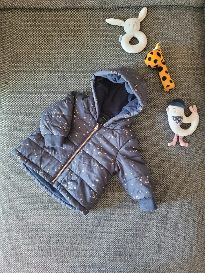Manteau imperméable fourré fille 3 mois