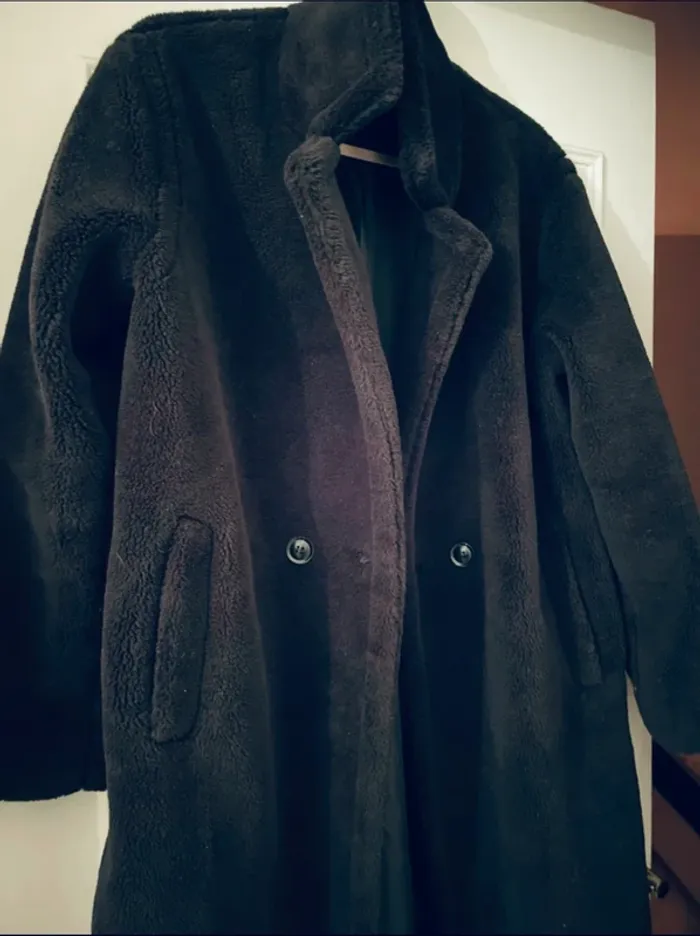 Manteau long noir 36-38 S/M - photo numéro 4