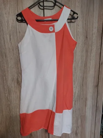 Robe bicolore géométrique