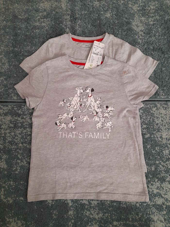 Lot tee-shirt 101 dalmatiens jumeaux