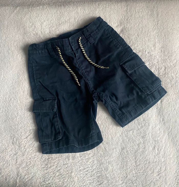 🔹Superbe bermuda cargo garçon bleu marine réglable 🔹