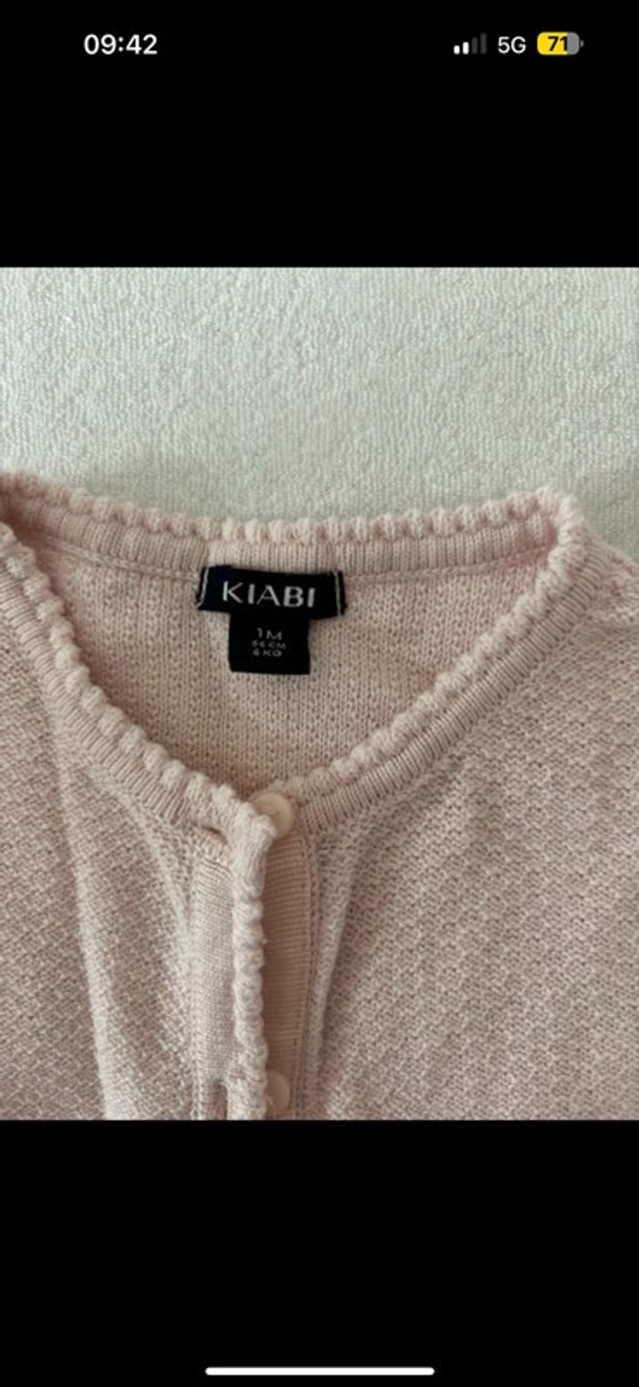 Gilet rose bébé fille taille 1mois - photo numéro 3