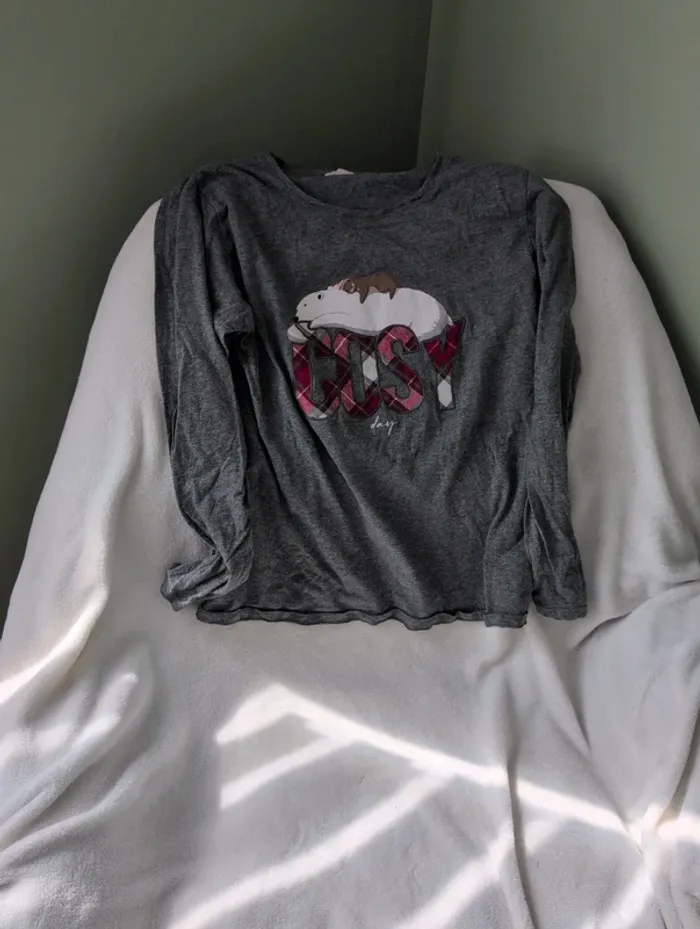 Tee shirt manche longue pyjama etam - photo numéro 3