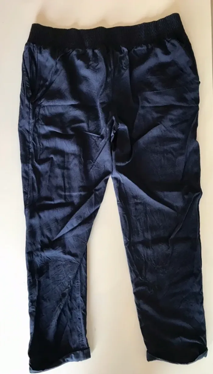 Pantalon fluide de grossesse bleu marine - photo numéro 2