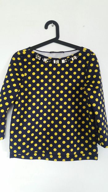 Très belle blouse  ZARA à gros pois
