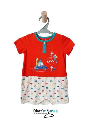 Pyjama d'été / combishort rouge-orangé - Sergent Major 18 mois (80cm)