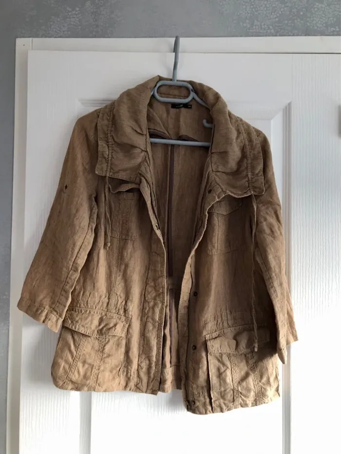 Veste en lin beige - photo numéro 9