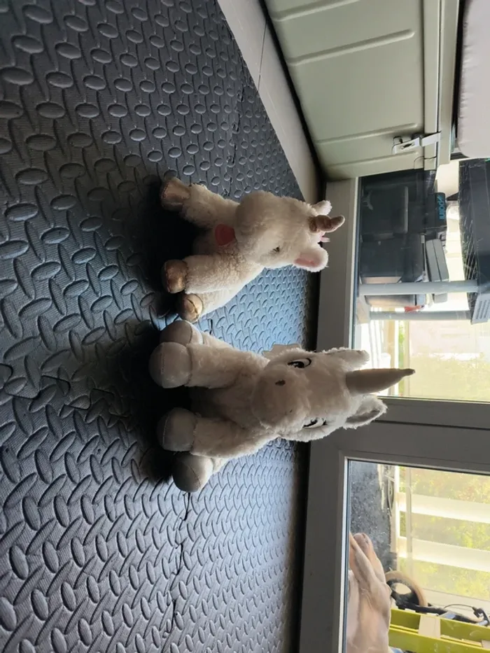 Lot de 2 peluches licorne