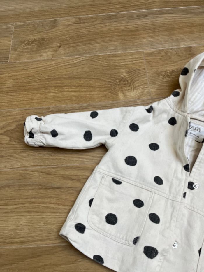 Veste jean à pois noir Zara - photo numéro 3