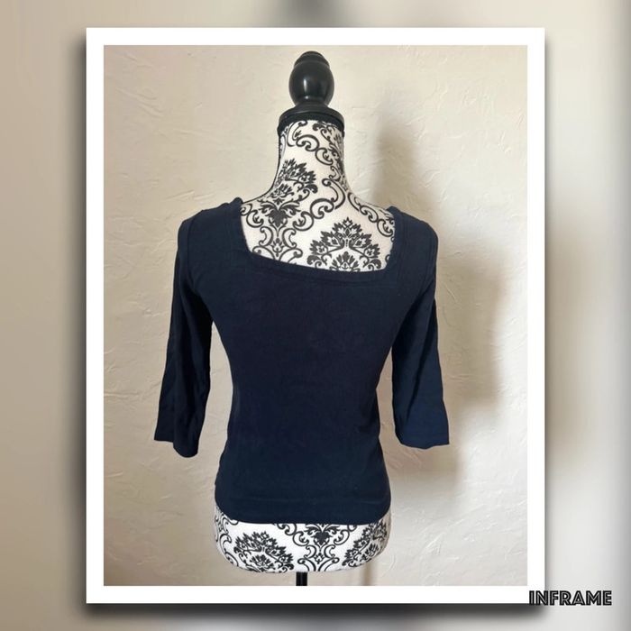 Très beau pull manches 3/4 🥰 bleu marine camaieu taille 36 - photo numéro 3