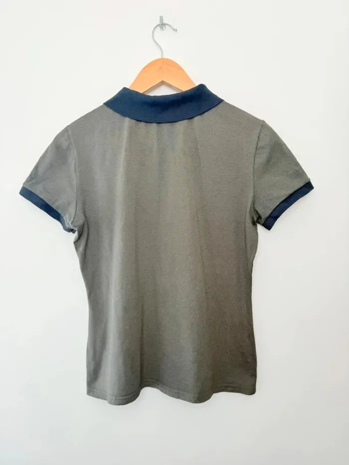 Polo Lacoste femme gris et bleu taille 44 soit L très bon état - photo numéro 5