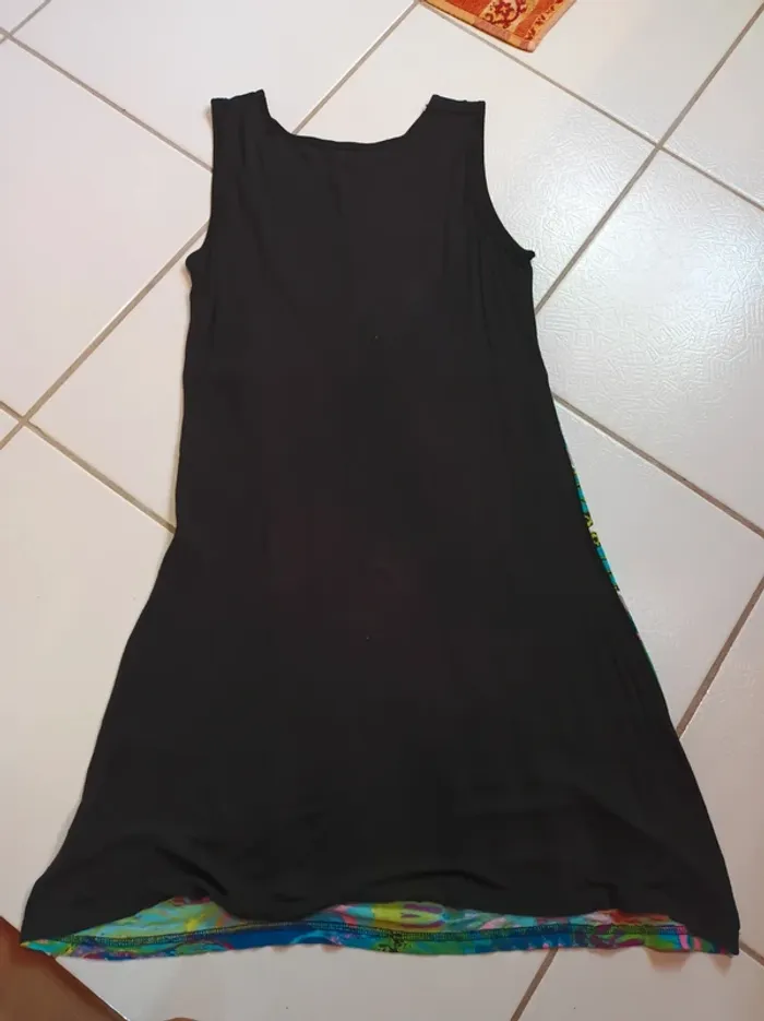Robe femme noire et multicolore Chaitanya - photo numéro 10