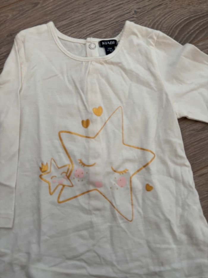 TEE shirt manches longues tunique en 12 mois - photo numéro 2