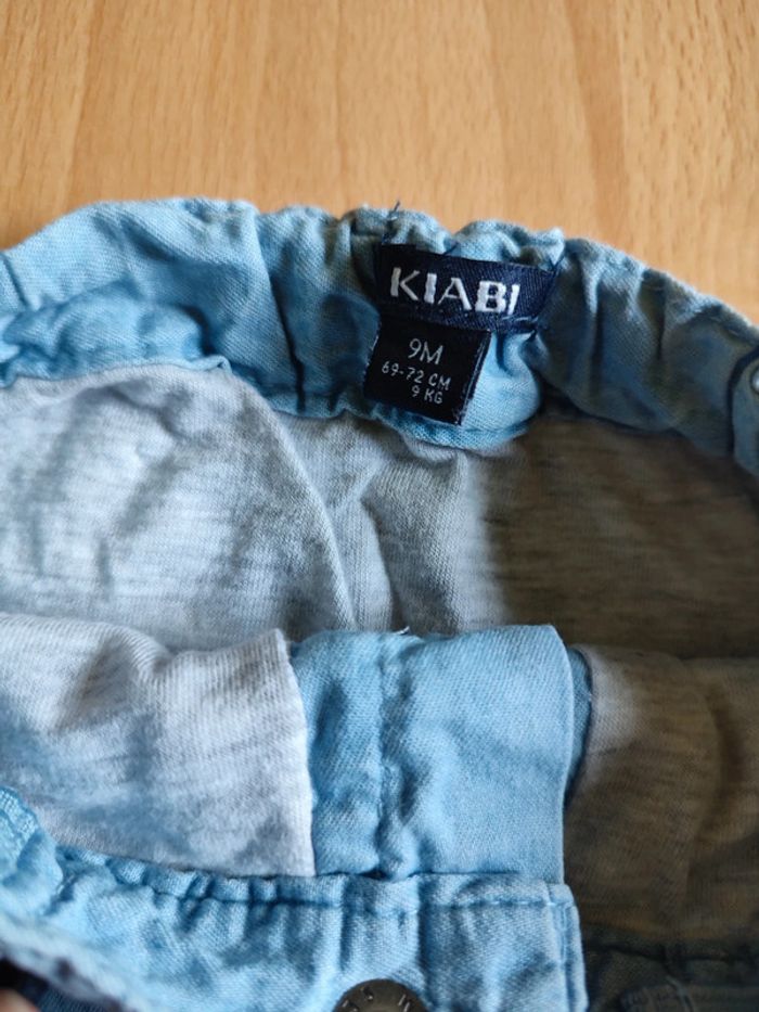 Lot tenue pantalon sarouel denim et sweat zippé gris à capuche Kiabi en 9M - photo numéro 5