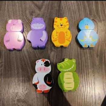 Puzzles animaux magnétiques en bois 