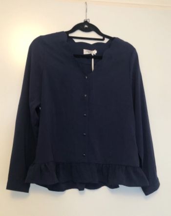 Blouse manches longues bleue marine