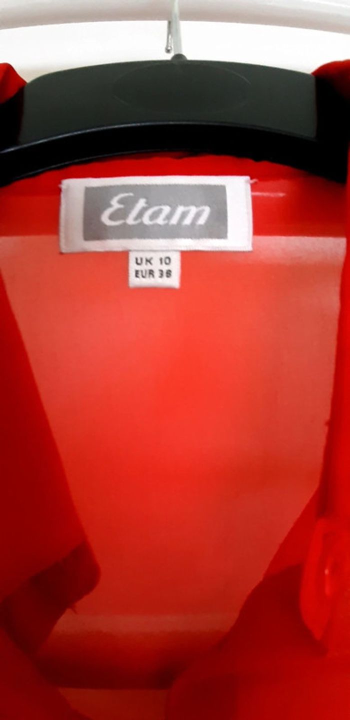 Chemise transparente rouge Etam - photo numéro 2