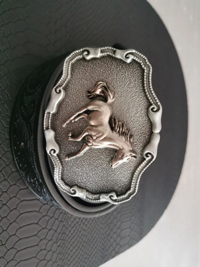 Ceinture de cowboy country cheval argenté - photo numéro 2