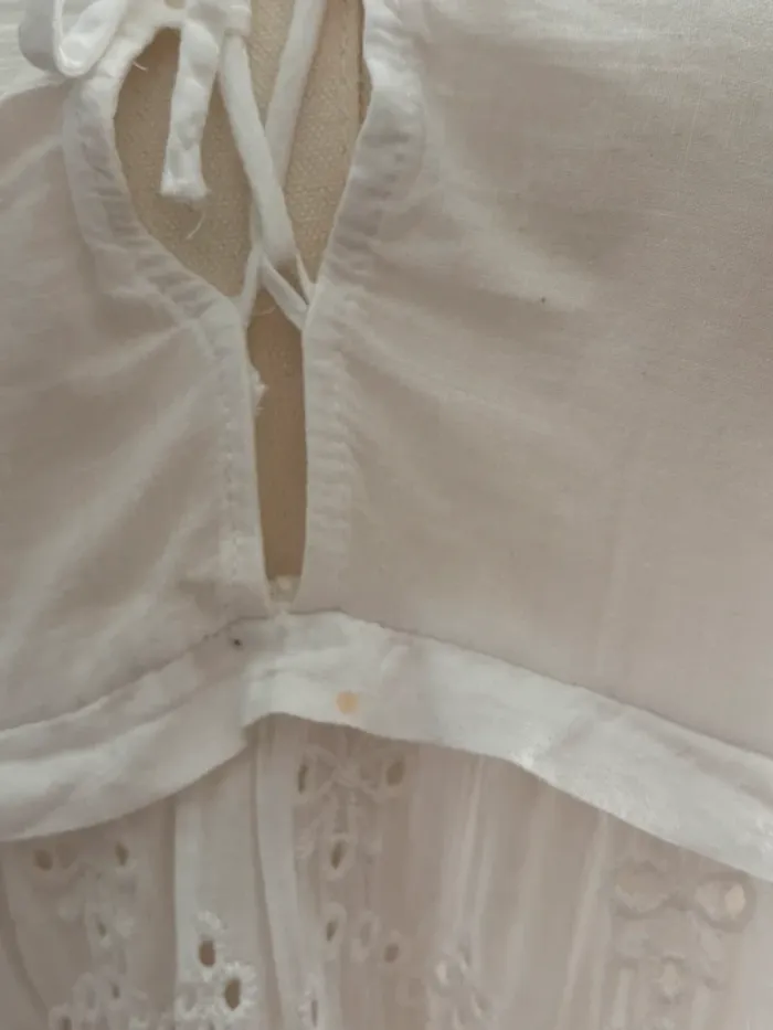 Blouse bohème brodée Zara M – style romantique vintage coton léger - photo numéro 4