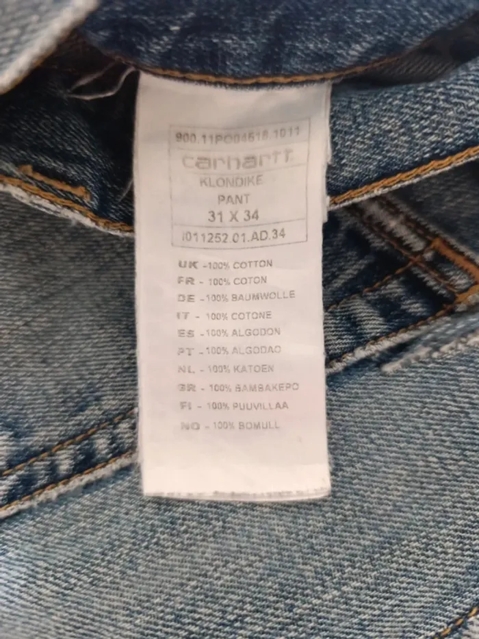 Pantalon jean Carhartt Klondike Workwear - W31 - photo numéro 9