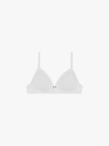 Soutien-gorge DIM blanc sans armature – Soft Cup – Coton stretch Taille 75A