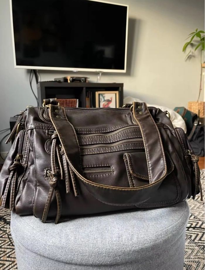 Sac à main vintage marron style y2k - photo numéro 3