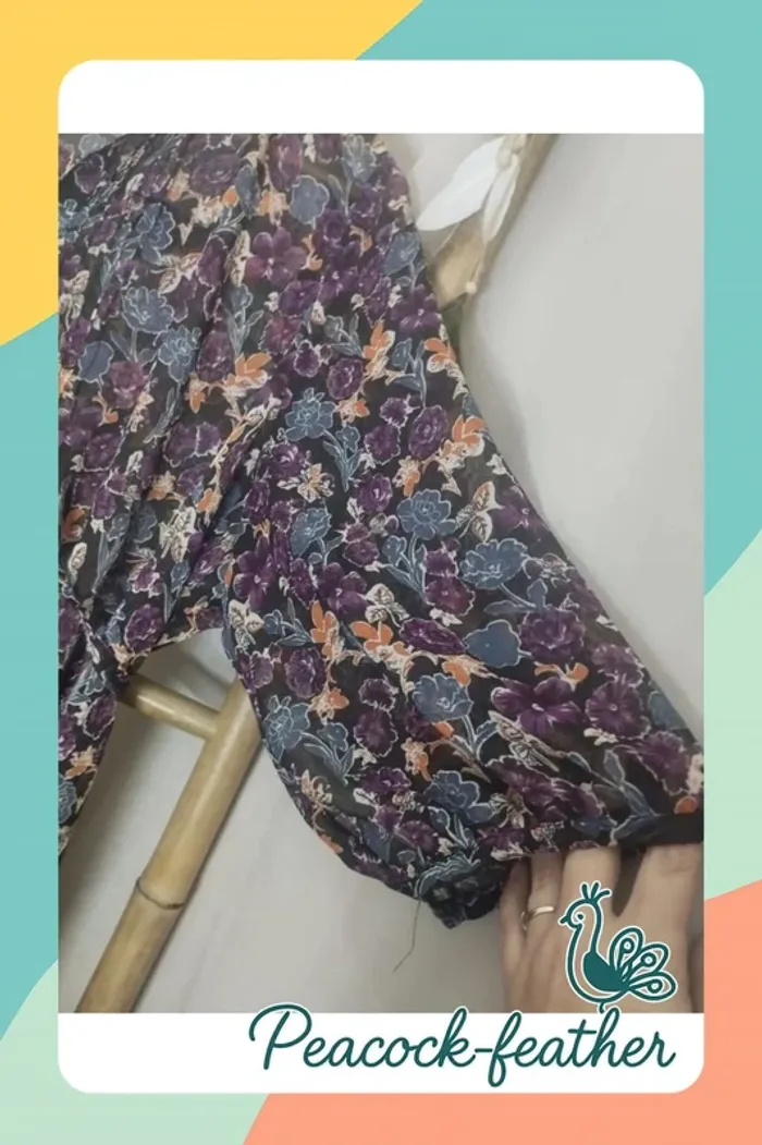 Blouse voilage violet yessica 46 - photo numéro 8