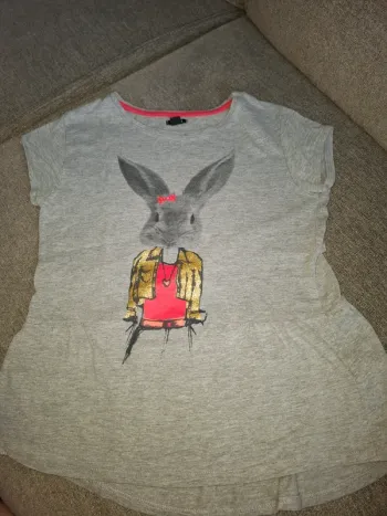 T-shirt tunique grise 8 ans