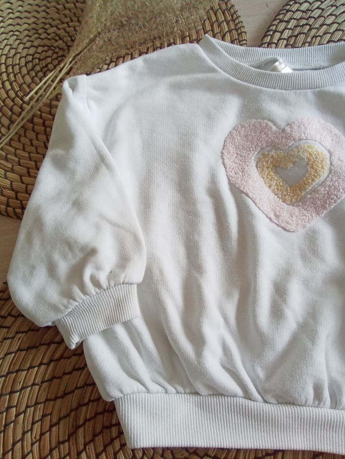 Sweat blanc forme ample avec impression en relief Orchestra taille 23 mois - photo numéro 3