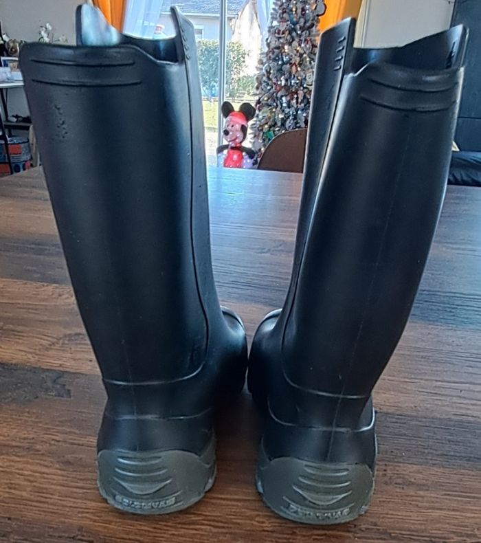 Bottes en caoutchouc noires enfants taille 27-28 Solognac - photo numéro 4