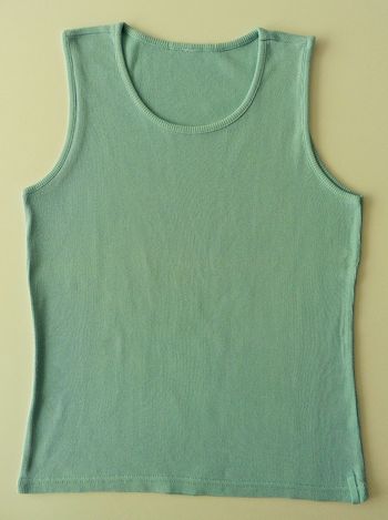 Debardeur vert pale cotele. Decathlon. Taille 38