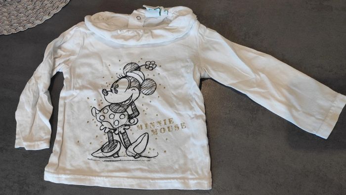 T-shirt manches longues bébé fille 18 mois Disney Minnie