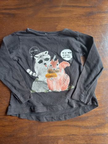 T-shirt longues manches écureuil