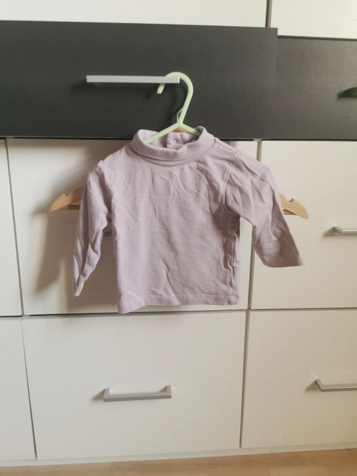 Haut manches longues à col taille 6 mois