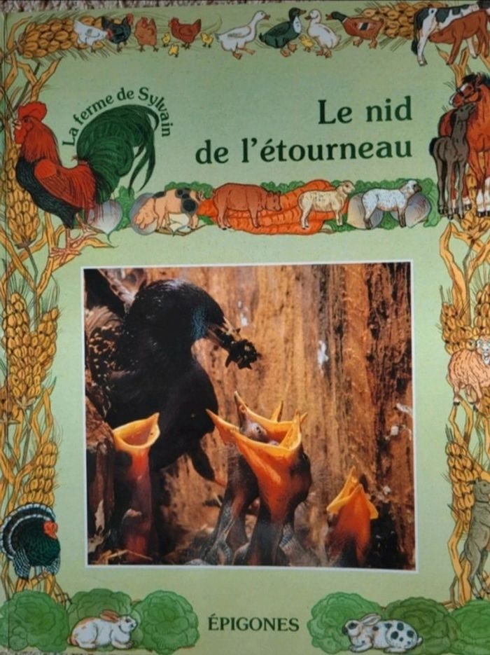 Livre documentaire Vintage La ferme de Sylvain Le nid des étourneaux