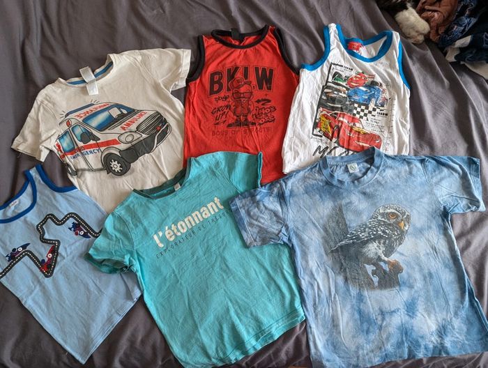 6 tee shirts